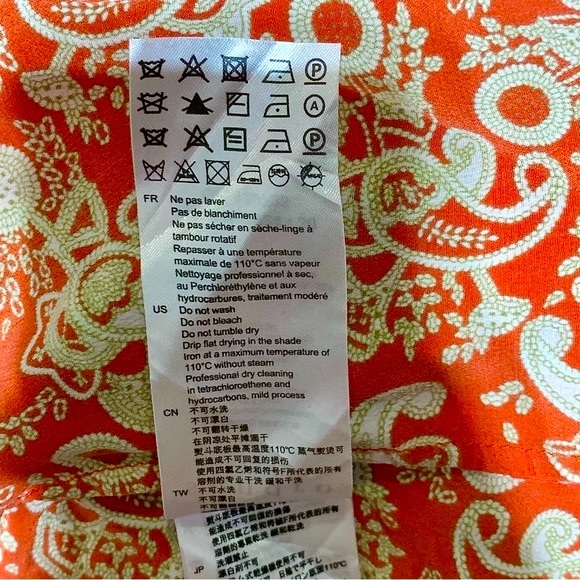 SANDRO Lanni Silk Paisley Patterned Long Sleeve Button-Down Blouse,Size 3FR/ 8US - Picture 15 of 17